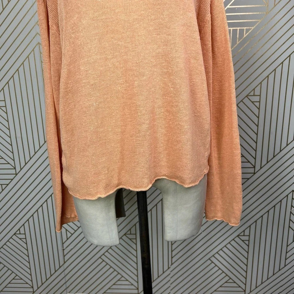 Eileen Fisher Vintage 100% Linen‎ Sweater in Orange Size US Large - Picture 4 of 11